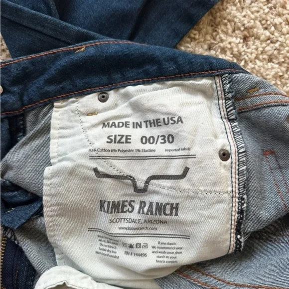 Kimes Ranch Blue Flare Wide Leg Jeans - Picture 3 of 4